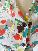 Cargar imagen en el visor de la galería, 1940s - Marvelous Colors Rayon Dress - W27 (68cm)