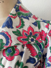 Cargar imagen en el visor de la galería, 1940s - JOSSELYNE, Paris - Stunning Cotton Dress - W31 (80cm)