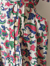 Cargar imagen en el visor de la galería, 1940s - JOSSELYNE, Paris - Stunning Cotton Dress - W31 (80cm)