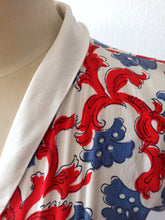 Load image into Gallery viewer, 1940s - Stunning Victory Colors Cotton Dress - W26 (66cm)