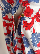 Load image into Gallery viewer, 1940s - Stunning Victory Colors Cotton Dress - W26 (66cm)