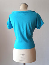 Charger l'image dans la galerie, 1950s - SUBLYM - Deadstock Blue Cotton Top - Sz 1