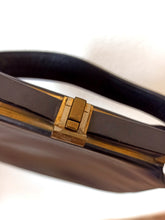 Charger l'image dans la galerie, 1940s - Exquisite Black Leather Handbag