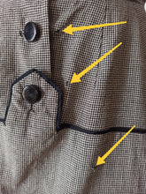 Charger l'image dans la galerie, 1950s - Exquisite Houndstooth Soft Wool Dress - W24.5 (62cm)