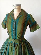 Load image into Gallery viewer, 1950s - UNWORN - Spectacular Autumn Colors Cotton Dress - W28.5 (72cm)