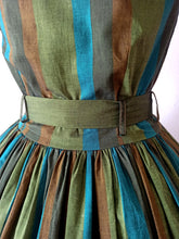 Load image into Gallery viewer, 1950s - UNWORN - Spectacular Autumn Colors Cotton Dress - W28.5 (72cm)