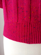 Charger l'image dans la galerie, 1960s - DEADSTOCK - VINTRÓ, Barcelona - Flecked Pink Knit Top - Sz 3