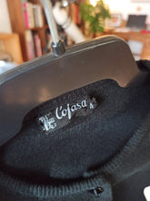Charger l'image dans la galerie, 1960s - DEADSTOCK - COFASA, Spain - Black Knit Cardigan - Sz 4