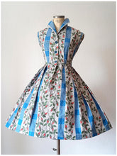 Charger l'image dans la galerie, 1950s - Fabulous Right Before Bloming Roseprint Dress - W27 (68cm)