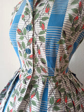 Charger l'image dans la galerie, 1950s - Fabulous Right Before Bloming Roseprint Dress - W27 (68cm)