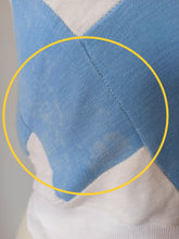 Cargar imagen en el visor de la galería, 1940s 1950s - DEADSTOCK - Gorgeous Blue White Cotton Top - Sz 2