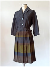 Charger l'image dans la galerie, 1950s 1960s - TREVIRA - Beautiful Fall Colors Blend Wool Dress - W36 (92cm)