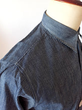 Load image into Gallery viewer, 1930s 1940s - A. BATALLA, Barcelona - Deadstock Blue Striped Cotton Shirt -