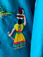 Charger l'image dans la galerie, 1940s 1950s - Gorgeous Blue Embroidered Mexican Jacket