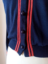 Charger l'image dans la galerie, 1950s - Gorgeous Trimming Cashmere Cardigan