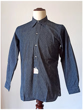 Load image into Gallery viewer, 1930s 1940s - JUAN UBACH, Barcelona - Deadstock Blue Striped Men's Cotton Shirt
