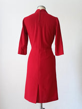 Charger l'image dans la galerie, 1940s 1950s - Stunning Red Wool Dress - W29 (74cm)