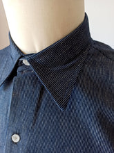 Load image into Gallery viewer, 1930s 1940s - JUAN UBACH, Barcelona - Deadstock Blue Striped Men's Cotton Shirt