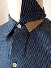 Load image into Gallery viewer, 1930s 1940s - JUAN UBACH, Barcelona - Deadstock Blue Striped Men's Cotton Shirt
