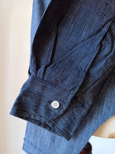 Load image into Gallery viewer, 1930s 1940s - JUAN UBACH, Barcelona - Deadstock Blue Striped Men's Cotton Shirt
