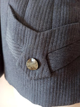 Cargar imagen en el visor de la galería, 1940s - Gorgeous Stone Blue Wool Ensemble - W27/24 (70/60cm)