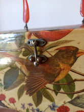 Cargar imagen en el visor de la galería, 1950s 1960s - Adorable Decoupage Wooden Handbag