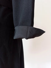 Cargar imagen en el visor de la galería, 1940s - Stunning Black Wool Belted Dress - W31 (80cm)