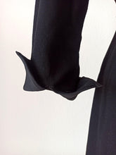 Cargar imagen en el visor de la galería, 1940s - Stunning Black Wool Belted Dress - W31 (80cm)