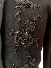 Charger l'image dans la galerie, 1950s - KOHLER, Belgium - Stunning Black Beaded Angora Cardigan