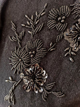 Charger l'image dans la galerie, 1950s - KOHLER, Belgium - Stunning Black Beaded Angora Cardigan