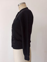 Charger l'image dans la galerie, 1950s - KOHLER, Belgium - Stunning Black Beaded Angora Cardigan
