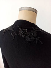Charger l'image dans la galerie, 1950s - KOHLER, Belgium - Stunning Black Beaded Angora Cardigan