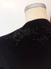 Charger l'image dans la galerie, 1950s - KOHLER, Belgium - Stunning Black Beaded Angora Cardigan