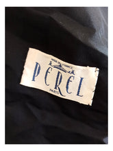 Cargar imagen en el visor de la galería, 1940s - PEREL, Paris - Stunning Black Ruffled Wool Coat