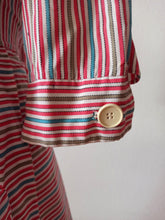 Load image into Gallery viewer, 1950s - Adorable Color Stripes Cotton Dress - W31 (80cm)