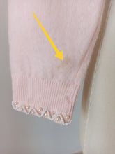 Charger l'image dans la galerie, 1950s - Adorable Light Pink Wool Beaded Cardigan