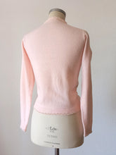Charger l'image dans la galerie, 1950s - Adorable Light Pink Wool Beaded Cardigan