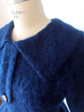 Charger l'image dans la galerie, 1950s 1960s - Fabulous Plush Blue Dress - W26 (66cm)