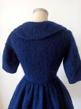 Charger l'image dans la galerie, 1950s 1960s - Fabulous Plush Blue Dress - W26 (66cm)