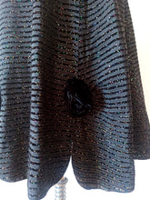 Charger l'image dans la galerie, 1950s - Stunning Black Glitter Dress - W30 (76cm)