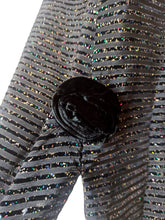 Charger l'image dans la galerie, 1950s - Stunning Black Glitter Dress - W30 (76cm)