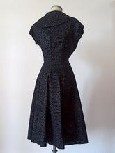 Charger l'image dans la galerie, 1950s - Stunning Black Glitter Dress - W30 (76cm)