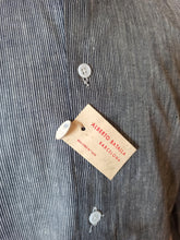 Charger l'image dans la galerie, 1930s 1940s - A. BATALLA, Barcelona - Deadstock Blue Striped Cotton Shirt