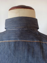 Load image into Gallery viewer, 1930s 1940s - CORONA, Barcelona - Deadstock Blue Striped Cotton Shirt