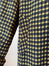 Cargar imagen en el visor de la galería, 1940s 1950s - Fabulous Black Mustard Wool Long Coat
