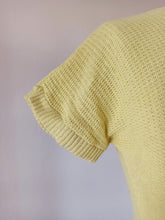 Cargar imagen en el visor de la galería, 1940s 1950s - CASTAÑER, Spain - Deadstock Yellow Cotton Knit Top