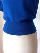 Load image into Gallery viewer, 1950s - BALLANTYNE, Scotland - Royal Blue Cashmere Twin Set - Sz 36