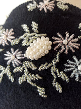 Charger l'image dans la galerie, 1950s - Marvelous Black Beaded Angora Wool Cardigan