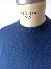 Load image into Gallery viewer, 1950s - BALLANTYNE, Scotland - Airforce Blue Cashmere Jumper
