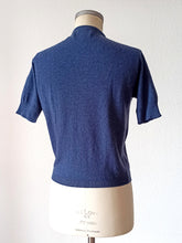 Load image into Gallery viewer, 1950s - BALLANTYNE, Scotland - Airforce Blue Cashmere Jumper